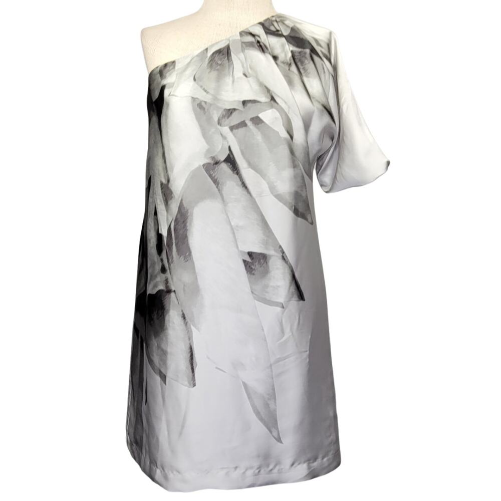 Silver and Black Cold Shoulder Cocktail Dress Size 4